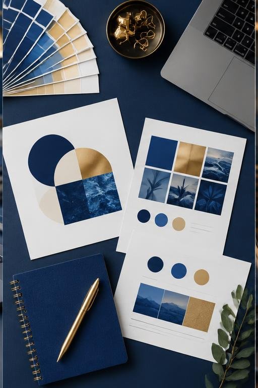 Composition de visuels et palette de création graphique