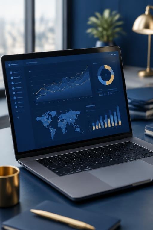 Ordinateur affichant une analyse de visibilité numérique